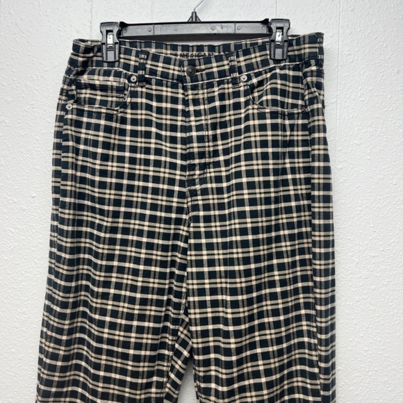 American Eagle Dark Academia Indie Chic Boho Twee Plaid Ankle Pants Womens Sz 14 - Picture 3 of 11